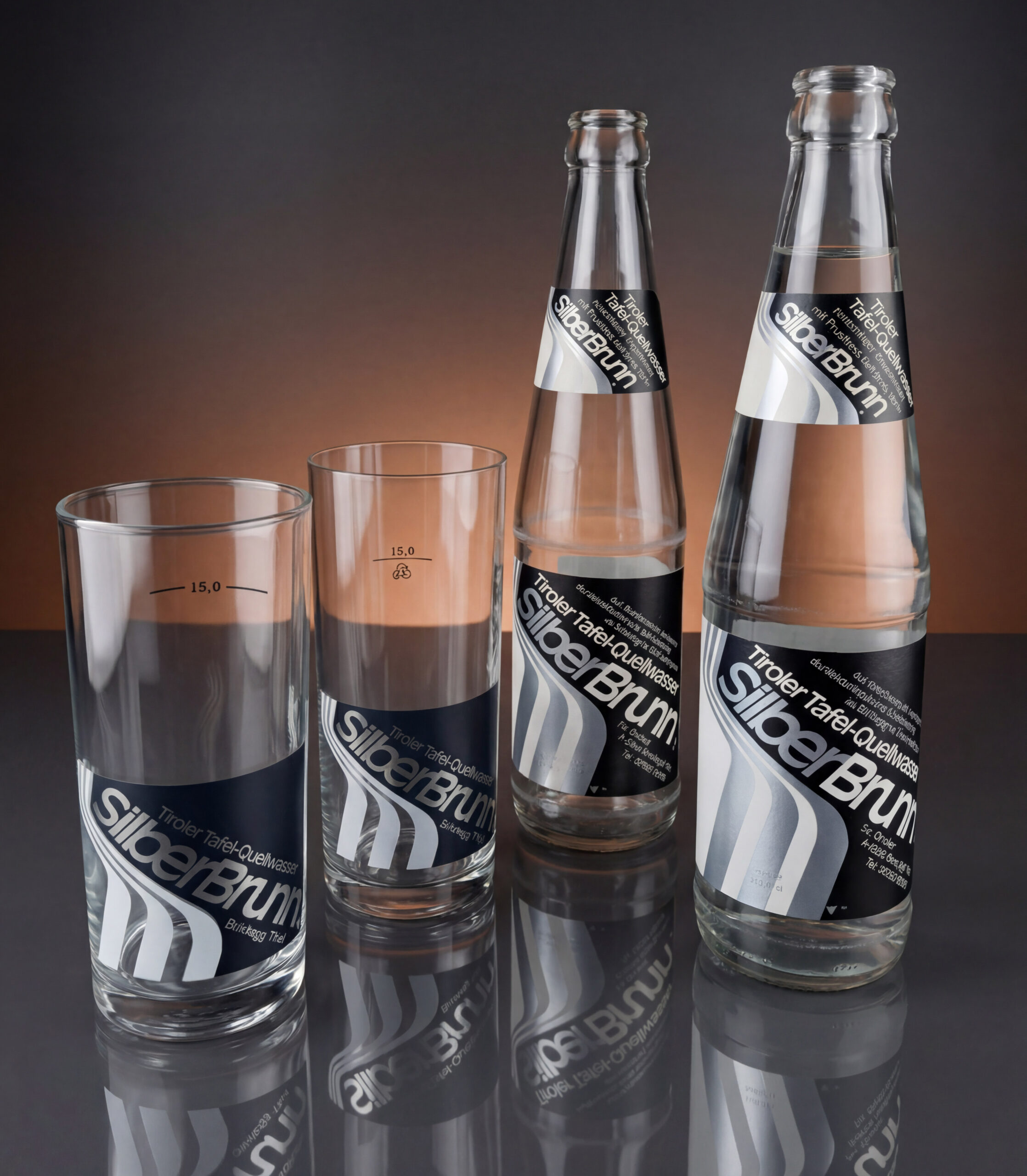 silberbrunn glasflaschen und glaeser